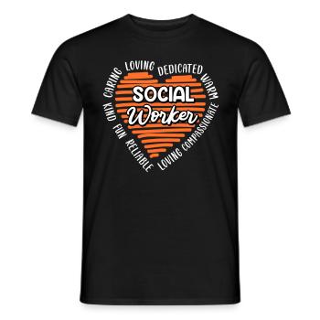 Definition of a Caregiver Social Worker - Men's T-Shirt - black - Front - AI Model Male 178 light (178cm)