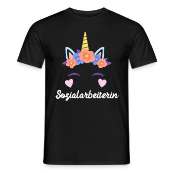 Ich bin einzigartig ich bin Sozialarbeiterin - Männer T-Shirt - Schwarz - Vorne - AI Model Male 178 light (178cm)