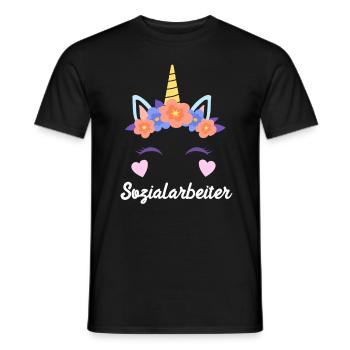Ich bin einzigartig ich bin Sozialarbeiter - Männer T-Shirt - Schwarz - Vorne - AI Model Male 178 light (178cm)