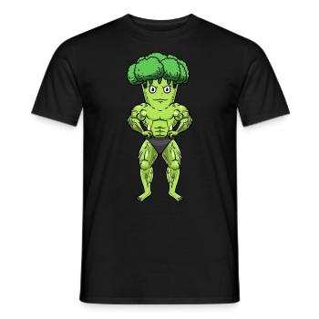 Brokkoli Fitness Fitnessstudio Motivation - Männer T-Shirt - Schwarz - Vorne - AI Model Male 178 light (178cm)