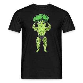Brokkoli Fitness Fitnessstudio Motivation - Männer T-Shirt - Schwarz - Vorne - AI Model Male 178 light (178cm)