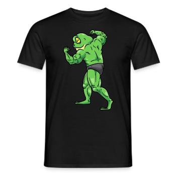 Frosch Fitness Fitnessstudio Motivation - Männer T-Shirt - Schwarz - Vorne - AI Model Male 178 light (178cm)