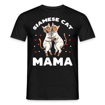 Siamkatze Mama Mese Mama - Männer T-Shirt - Schwarz - Vorne - AI Model Male 178 light (178cm)