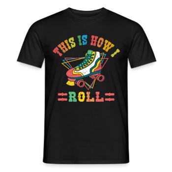 Rétro c’est comme ça que je roule patineur vintage de patinage à roulettes - T-shirt homme - noir - Devant - AI Model Male 178 light (178cm)