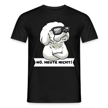 Stur Bichon Frisé Hund Gelockter Bichon - Männer T-Shirt - Schwarz - Vorne - AI Model Male 178 light (178cm)
