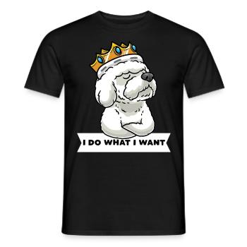 Bichon Frisé têtu Bichon bouclé - T-shirt homme - noir - Devant - AI Model Male 178 light (178cm)