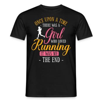 Coureuse de course à pied Half Marathon Fille - T-shirt homme - noir - Devant - AI Model Male 178 light (178cm)