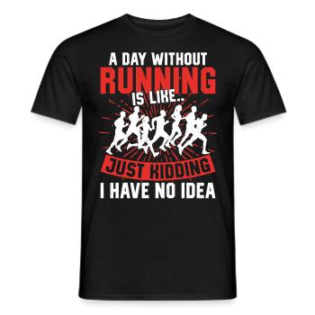 Running Runner Half Marathon - Männer T-Shirt - Schwarz - Vorne - AI Model Male 178 light (178cm)