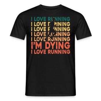 Running Runner Half Marathon - Männer T-Shirt - Schwarz - Vorne - AI Model Male 178 light (178cm)