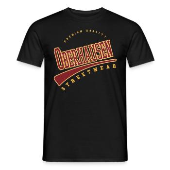 Oberhausen Germany College High School Style - Men's T-Shirt - black - Front - AI Model Male 178 light (178cm)