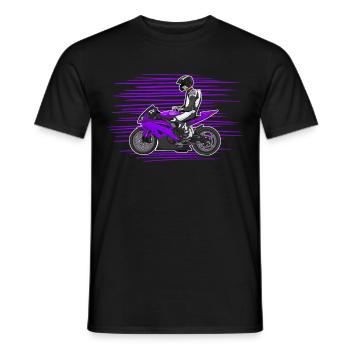 Motorcycle Lifestyle / Motorcycle / Motorcycle biker - Men's T-Shirt - black - Front - AI Model Male 178 light (178cm)