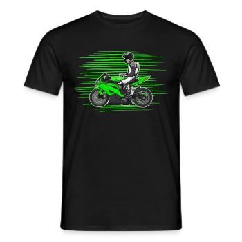 Motorcycle Lifestyle / Motorcycle / Motorcycle biker - Men's T-Shirt - black - Front - AI Model Male 178 light (178cm)