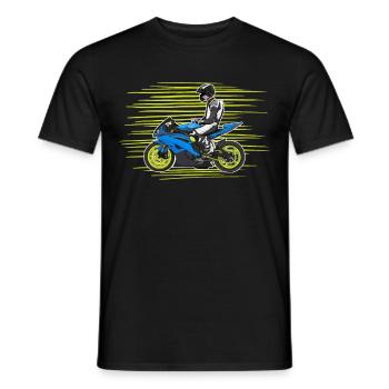 Motorcycle Lifestyle / Motorcycle / Motorcycle biker - Men's T-Shirt - black - Front - AI Model Male 178 light (178cm)