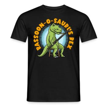 Basson-o-saurus Rex Basson dinosaure - T-shirt homme - noir - Devant - AI Model Male 178 light (178cm)
