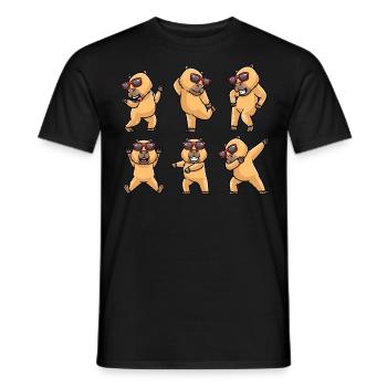Capybara dansant avec des lunettes de soleil capybara - T-shirt homme - noir - Devant - AI Model Male 178 light (178cm)