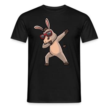 Esel Tanzt Mit Sonnenbrille Tanztänzerin - Männer T-Shirt - Schwarz - Vorne - AI Model Male 178 light (178cm)
