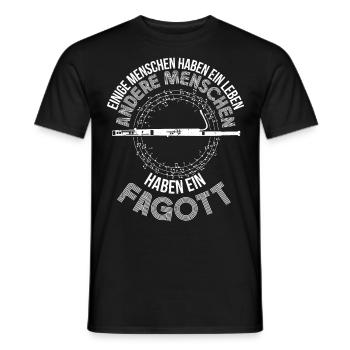 Fagott Instrument Bass Fagottist - Männer T-Shirt - Schwarz - Vorne - AI Model Male 178 light (178cm)