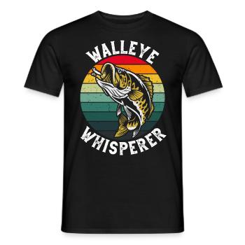 Zanderflüsterer - Männer T-Shirt - Schwarz - Vorne - AI Model Male 178 light (178cm)