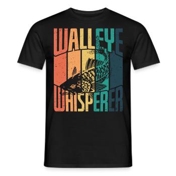 Zanderflüsterer - Männer T-Shirt - Schwarz - Vorne - AI Model Male 178 light (178cm)