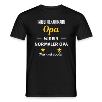 Opa ein normaler nur viel cooler Industriekaufmann - Männer T-Shirt - Schwarz - Vorne - AI Model Male 178 light (178cm)