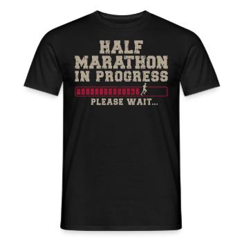 Running Runner Half Marathon - Männer T-Shirt - Schwarz - Vorne - AI Model Male 178 light (178cm)