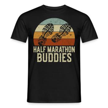 Running Runner Half Marathon - Männer T-Shirt - Schwarz - Vorne - AI Model Male 178 light (178cm)