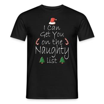 I Can Get You On The Naughty List Christmas - Men's T-Shirt - black - Front - AI Model Male 178 light (178cm)