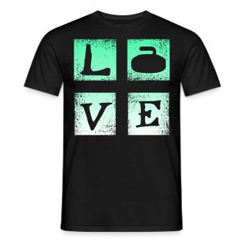 Dear Curling - Men's T-Shirt - black - Front - AI Model Male 178 light (178cm)