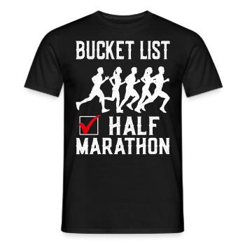 Running Runner Half Marathon - Männer T-Shirt - Schwarz - Vorne - AI Model Male 178 light (178cm)