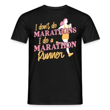 Running Runner Half Marathon - Männer T-Shirt - Schwarz - Vorne - AI Model Male 178 light (178cm)