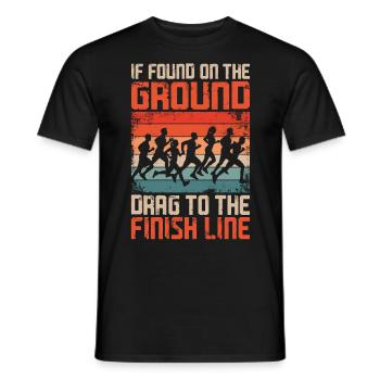 Running Runner Semi-Marathon - T-shirt homme - noir - Devant - AI Model Male 178 light (178cm)