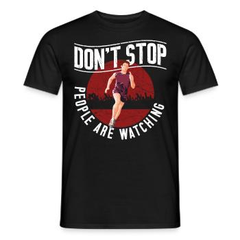 Running Runner Half Marathon - Männer T-Shirt - Schwarz - Vorne - AI Model Male 178 light (178cm)