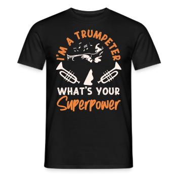 Trumpet Player I'm A Trumpeter - Männer T-Shirt - Schwarz - Vorne - AI Model Male 178 light (178cm)
