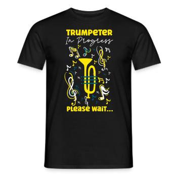 Trumpet Player Trumpeter In - Männer T-Shirt - Schwarz - Vorne - AI Model Male 178 light (178cm)