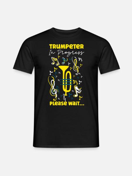 Trumpet Player Trumpeter In - Men's T-Shirt - black