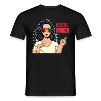 Africa I am a social worker - Men's T-Shirt - black - Front - AI Model Male 178 light (178cm)