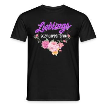 Sozialarbeiterin du bist die beste Betreuerin - Männer T-Shirt - Schwarz - Vorne - AI Model Male 178 light (178cm)