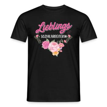 Sozialarbeiterin du bist die beste Betreuerin - Männer T-Shirt - Schwarz - Vorne - AI Model Male 178 light (178cm)