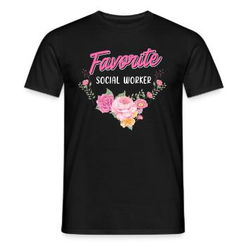 Sozialarbeiterin du bist die beste Betreuerin - Männer T-Shirt - Schwarz - Vorne - AI Model Male 178 light (178cm)