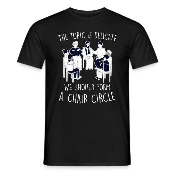 Social Work Chair Circle Group Social Workers - Men's T-Shirt - black - Front - AI Model Male 178 light (178cm)