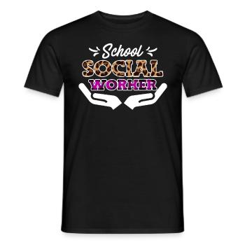 Surveillant dans une école Travailleur social - T-shirt homme - noir - Devant - AI Model Male 178 light (178cm)