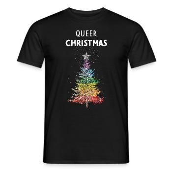 Arbre de Noël Queer LGBTQ Pride Arc-en-ciel - T-shirt homme - noir - Devant - AI Model Male 178 light (178cm)