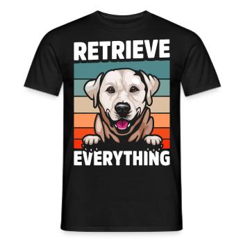 Labrador Geschenkidee für Labrador Retriever Hund - Männer T-Shirt - Schwarz - Vorne - AI Model Male 178 light (178cm)
