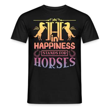 Pferd Reiterin Pferdeliebhaberin Pferdesportler - Männer T-Shirt - Schwarz - Vorne - AI Model Male 178 light (178cm)
