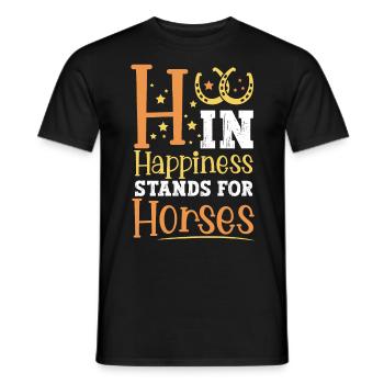 Pferd Reiterin Pferdeliebhaberin Pferdesportler - Männer T-Shirt - Schwarz - Vorne - AI Model Male 178 light (178cm)