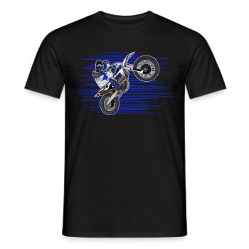 Motocross / Enduro / Freestyle mx / Dirtbike retro - Men's T-Shirt - black - Front - AI Model Male 178 light (178cm)
