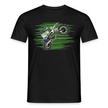 Motocross / Enduro / Freestyle mx / Dirtbike retro - Men's T-Shirt - black - Front - AI Model Male 178 light (178cm)