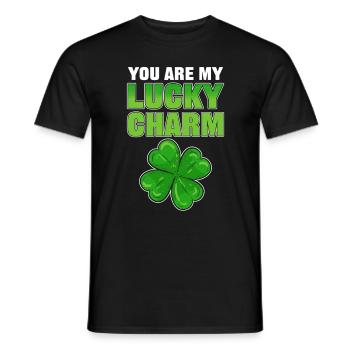 You Are My Lucky Charm St. Patrick's Day Shamrock - Men's T-Shirt - black - Front - AI Model Male 178 light (178cm)