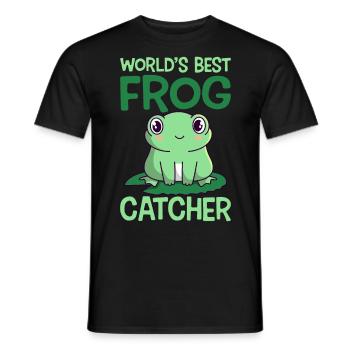Le meilleur chasseur de grenouilles au monde crapaud grenouille - T-shirt homme - noir - Devant - AI Model Male 178 light (178cm)