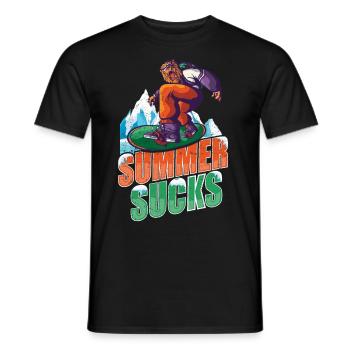 Summer Sucks Snowboarding - Männer T-Shirt - Schwarz - Vorne - AI Model Male 178 light (178cm)